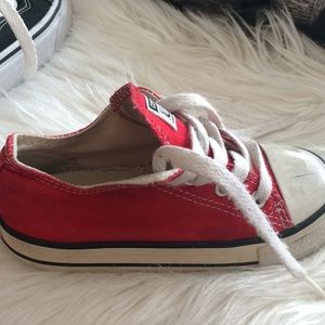 Converse red a little worn out